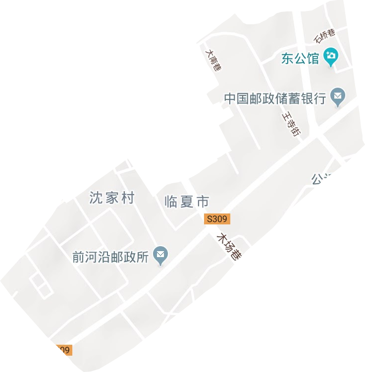 八坊街道地形地图