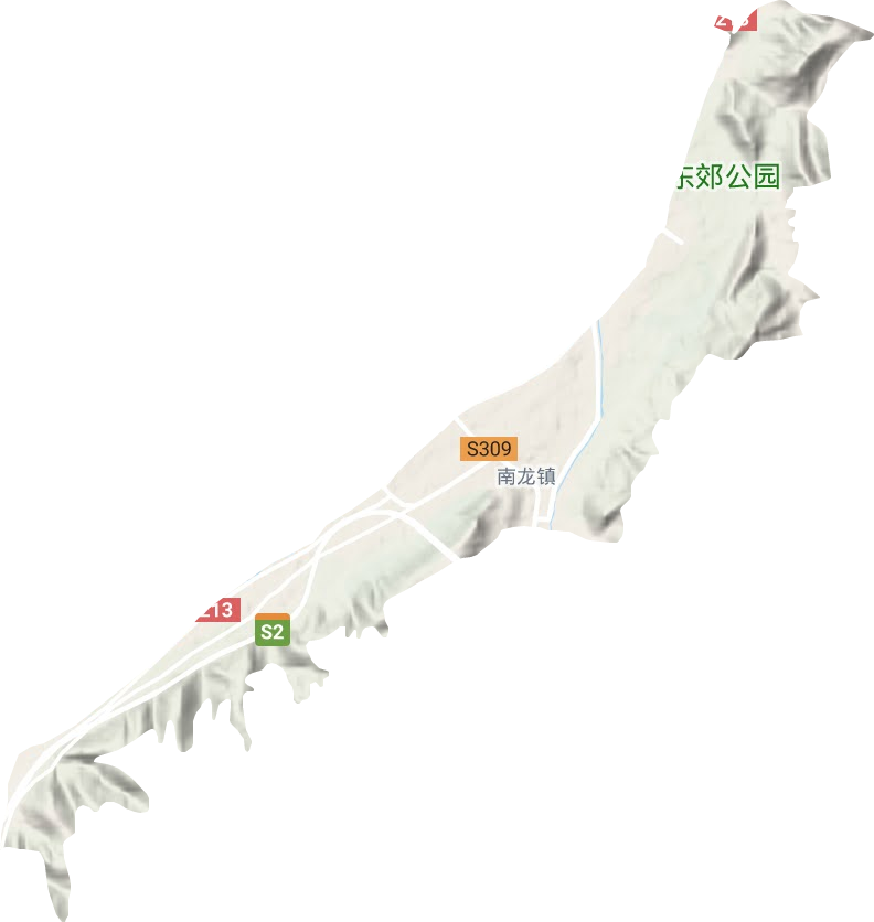 南龙镇地形地图