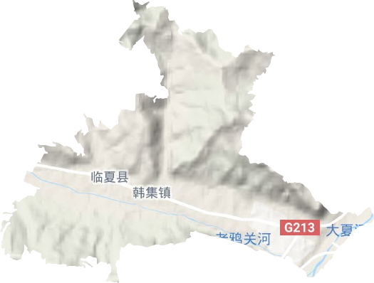 韩集镇地形地图