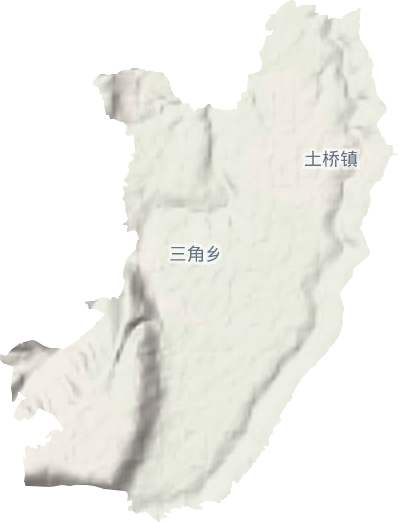 土桥镇地形地图