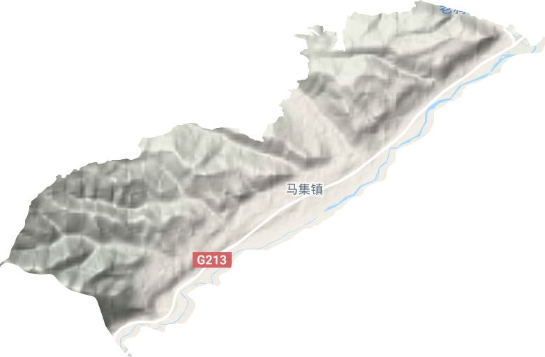 马集镇地形地图
