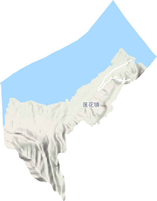 莲花镇地形地图