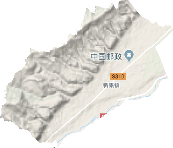 新集镇地形地图