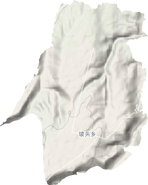 坡头乡地形地图