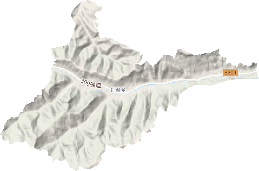 红台乡地形地图