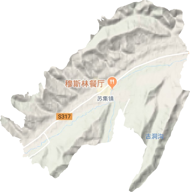 苏集镇地形地图