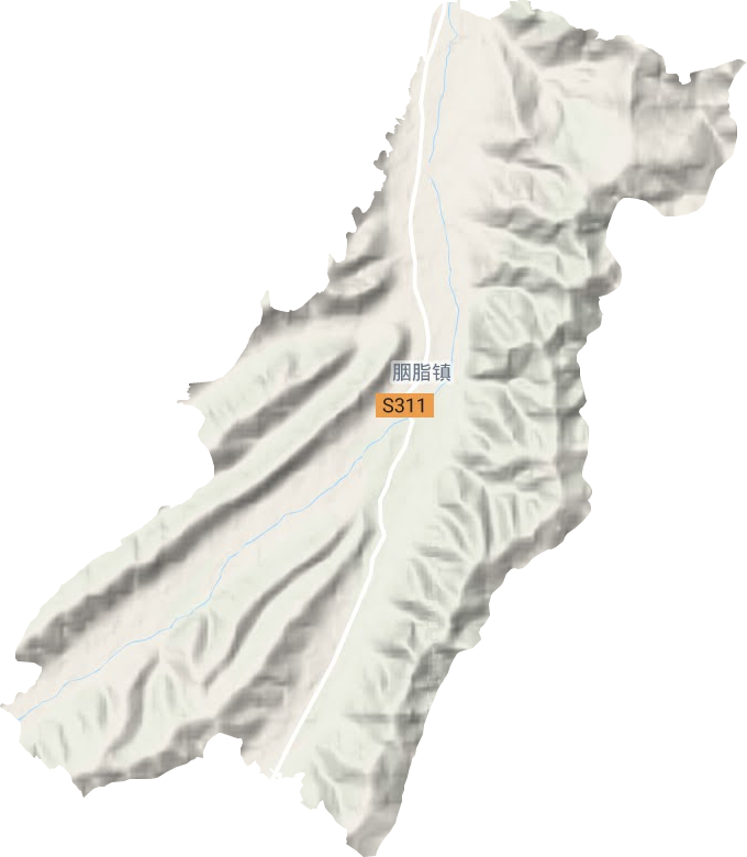 胭脂镇地形地图