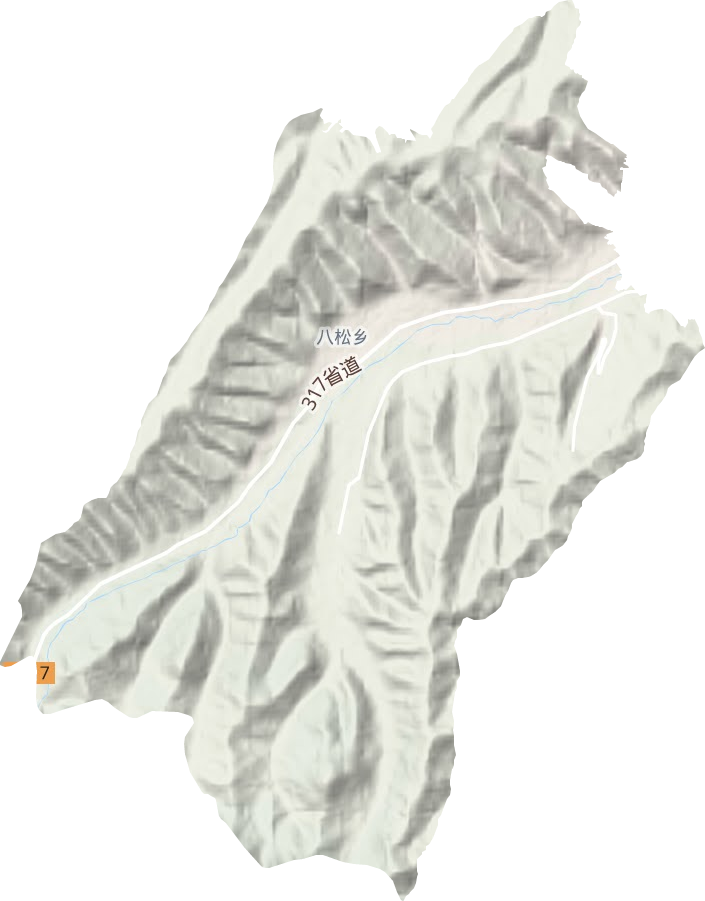 八松乡地形地图