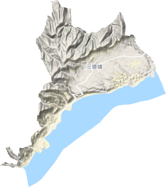 三塬镇地形地图