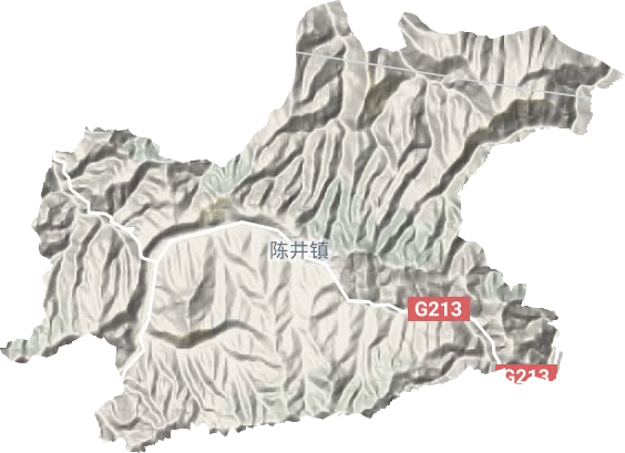 陈井镇地形地图