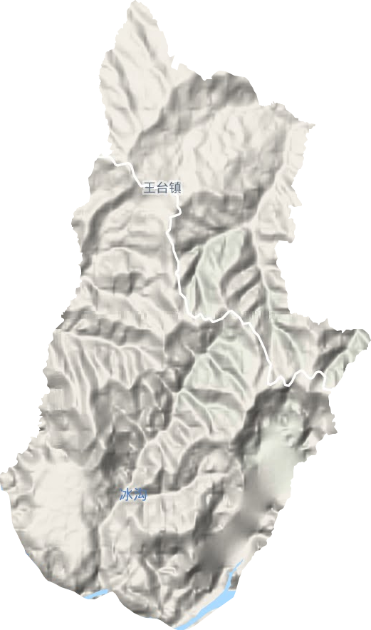 王台镇地形地图