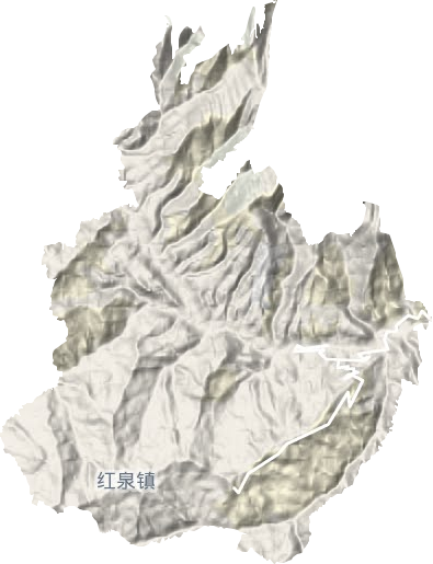 红泉镇地形地图