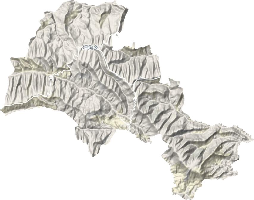坪沟乡地形地图