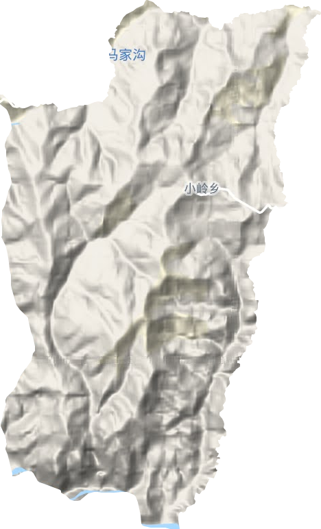 小岭乡地形地图