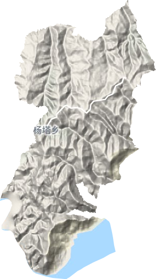 杨塔乡地形地图