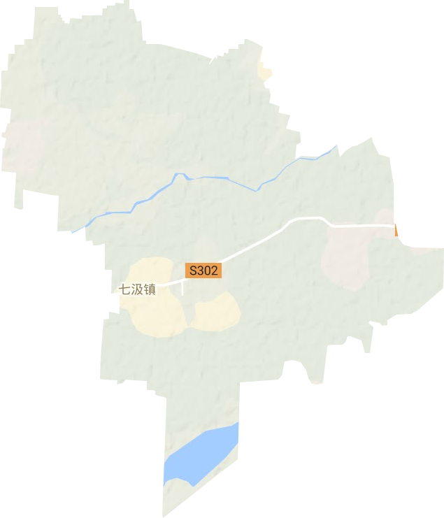 七汲镇地形地图