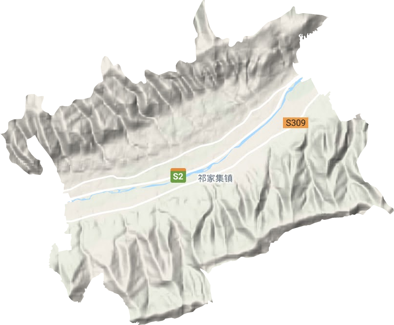 祁家集镇地形地图