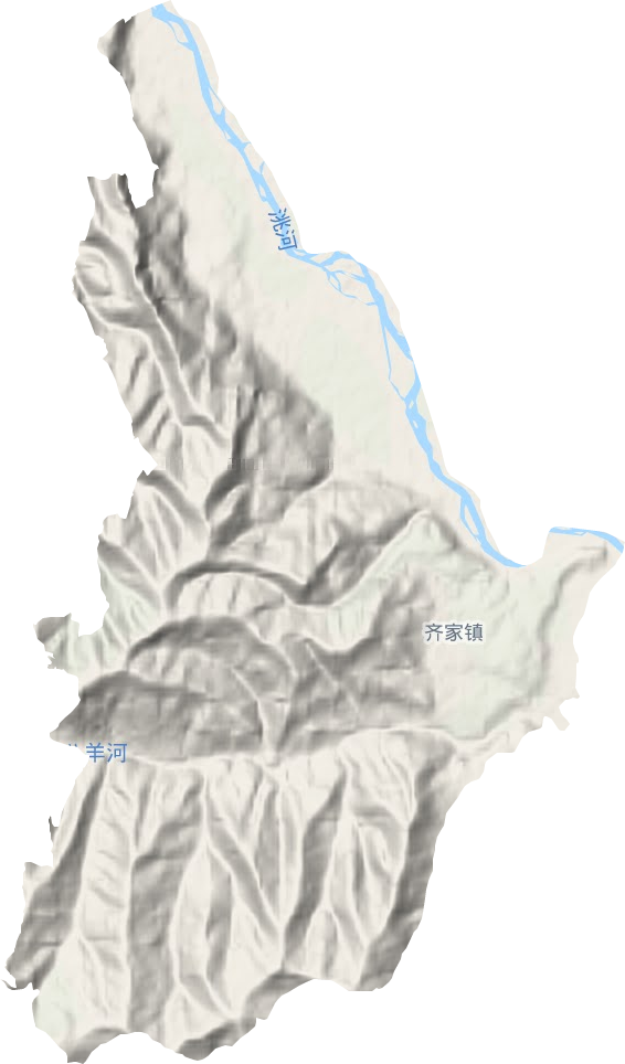 齐家镇地形地图