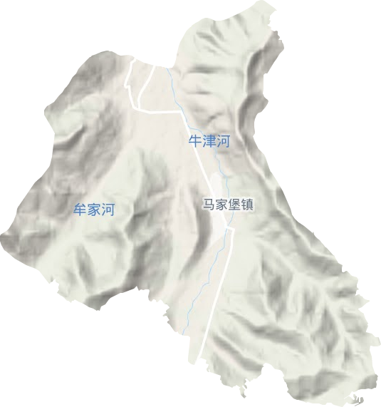 马家堡镇地形地图