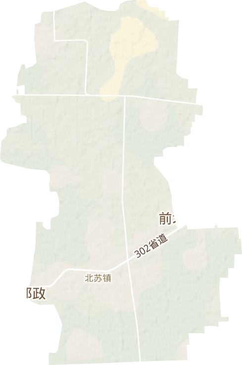 北苏镇地形地图