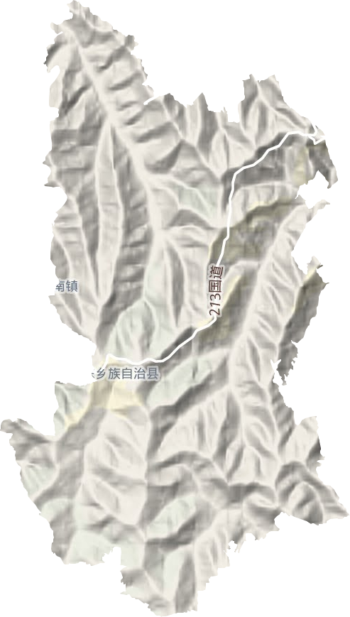 锁南镇地形地图