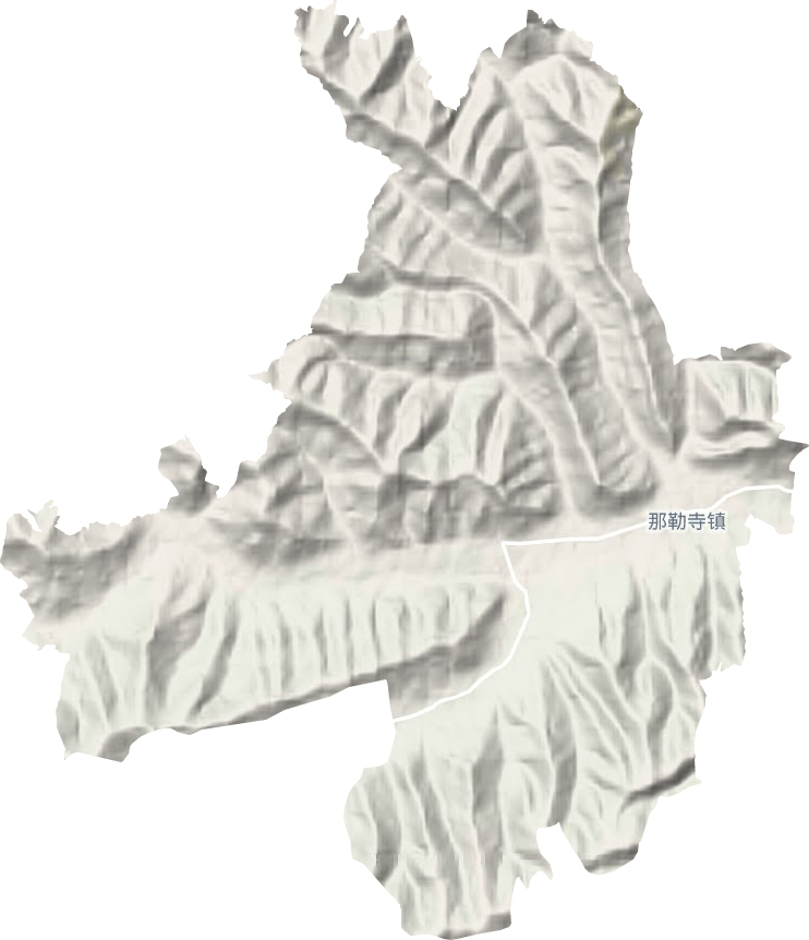 那勒寺镇地形地图