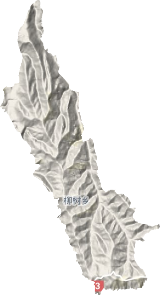 柳树乡地形地图