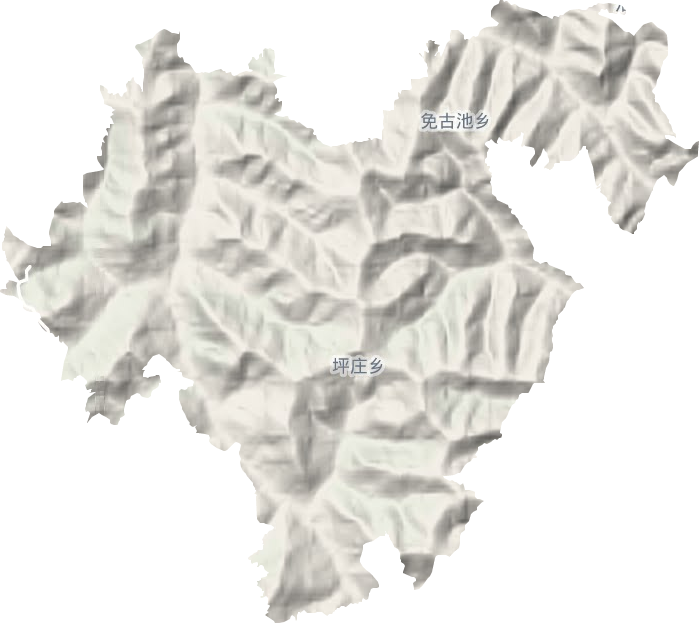 坪庄乡地形地图