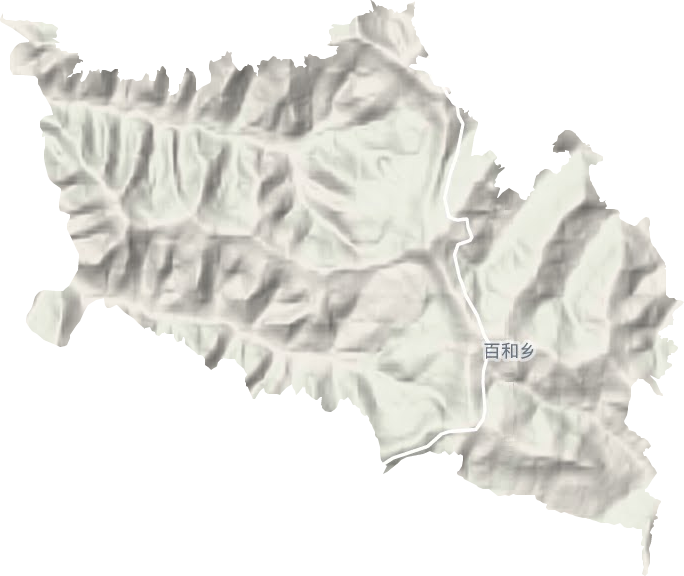 百和乡地形地图