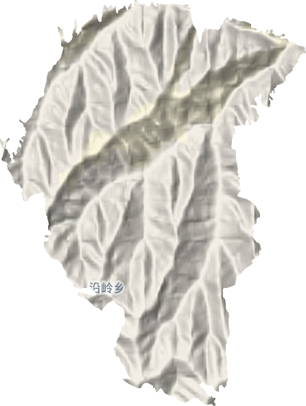 沿岭乡地形地图