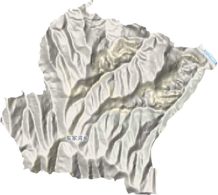 车家湾乡地形地图