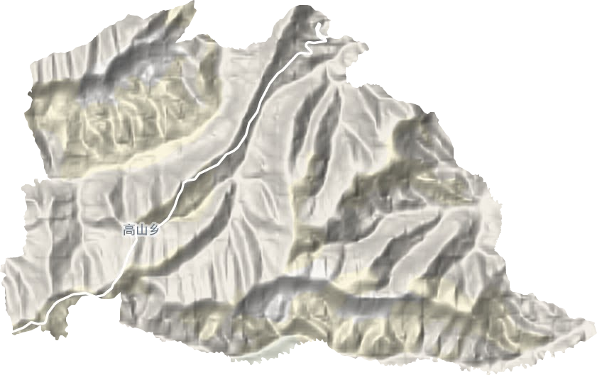 高山乡地形地图