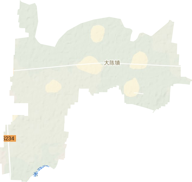大陈镇地形地图