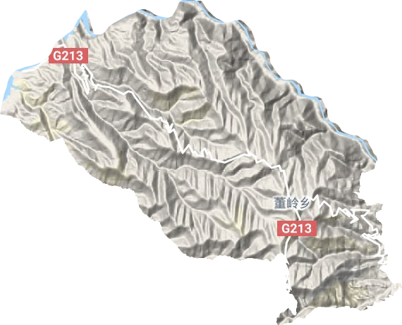 董岭乡地形地图