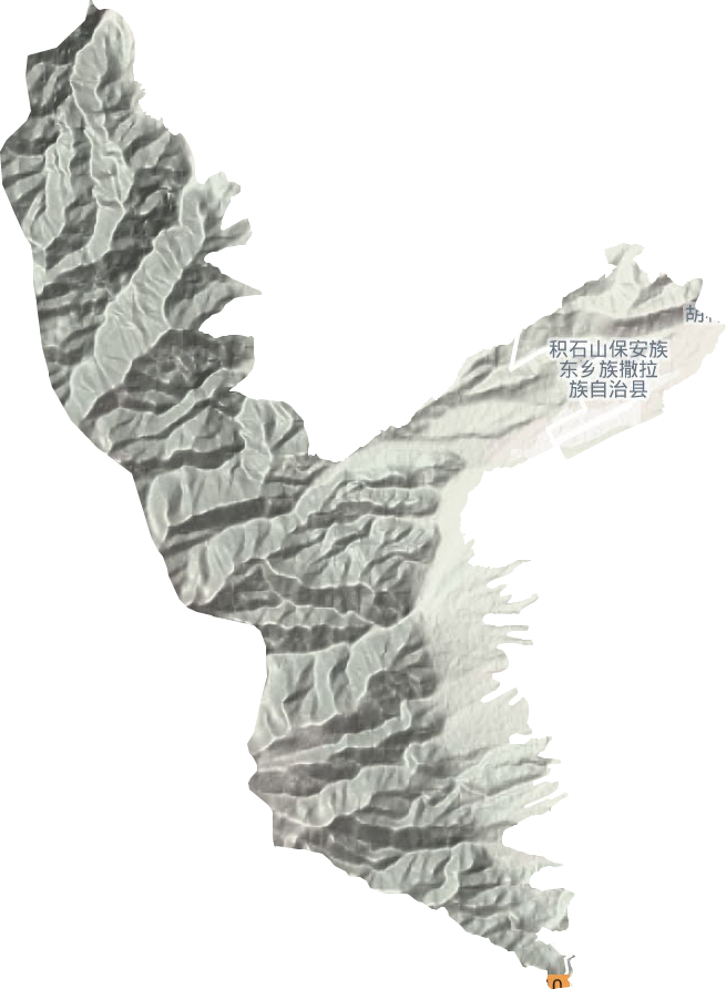 吹麻滩镇地形地图