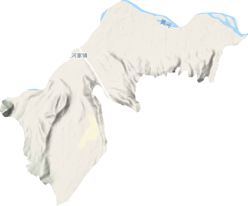大河家镇地形地图