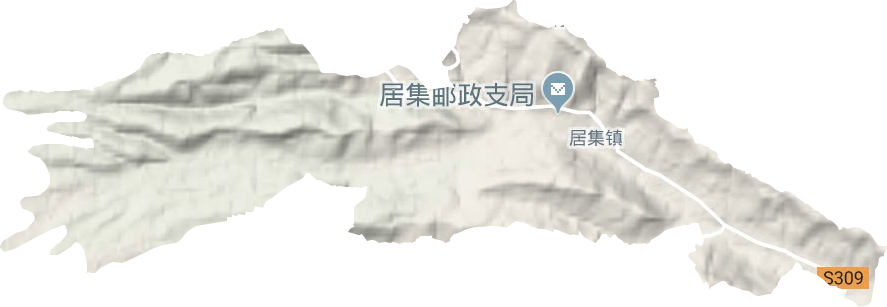 居集镇地形地图