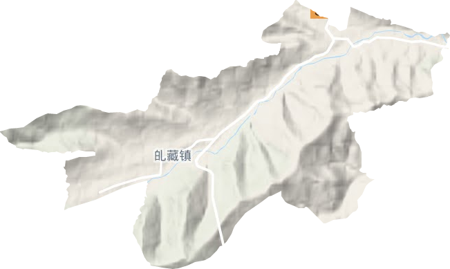 癿藏镇地形地图