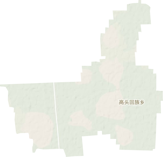 高头回族乡地形地图