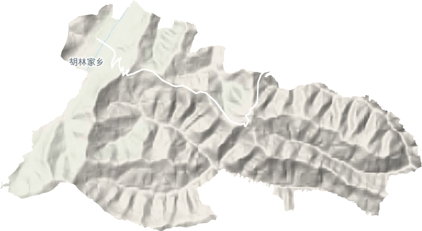胡林家乡地形地图