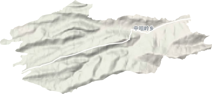 中咀岭乡地形地图