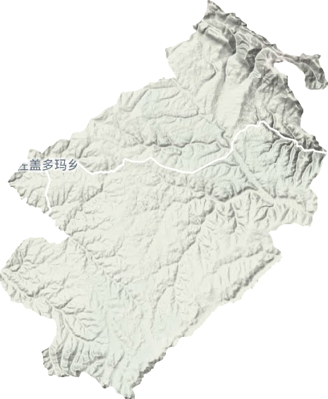 佐盖多玛乡地形地图
