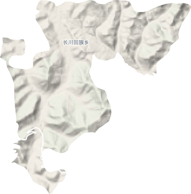 长川回族乡地形地图