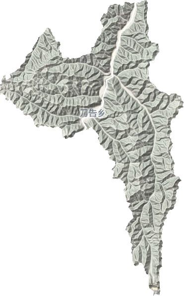 刀告乡地形地图