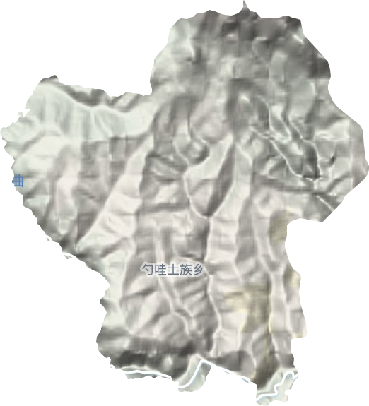 勺哇土族乡地形地图