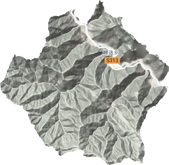 峰迭镇地形地图