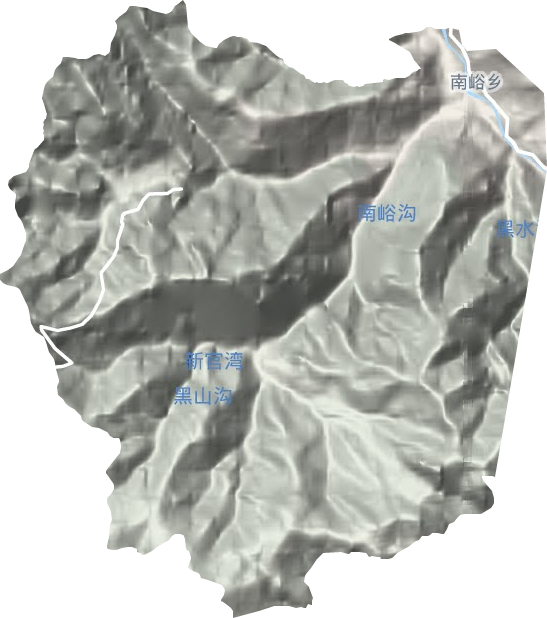 南峪乡地形地图