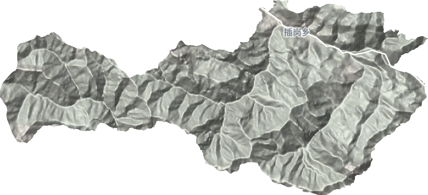 插岗乡地形地图