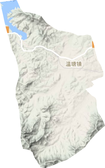 温塘镇地形地图