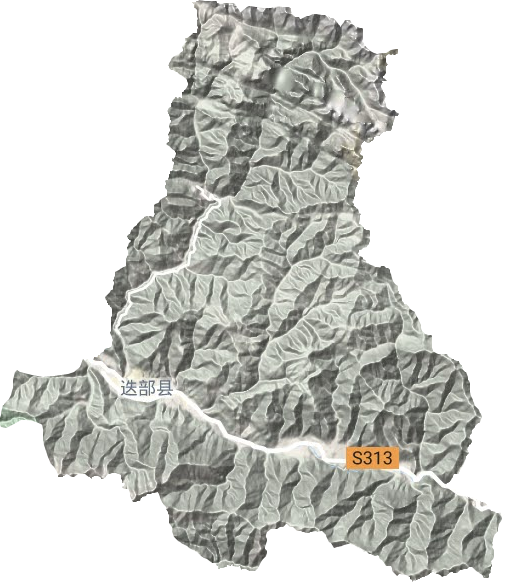 电尕镇地形地图